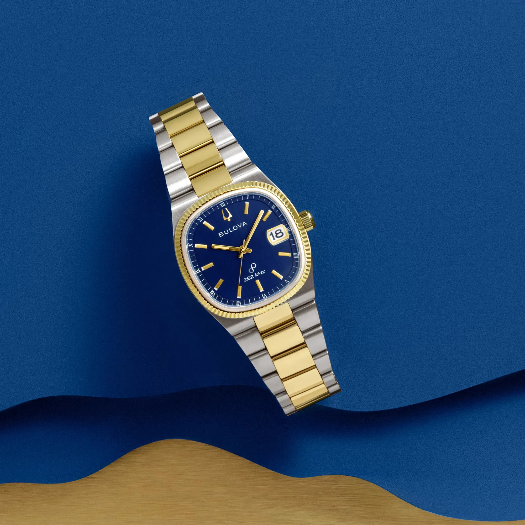 Blue Dial Stainless Steel Bracelet Super Seville 98B462 | Bulova